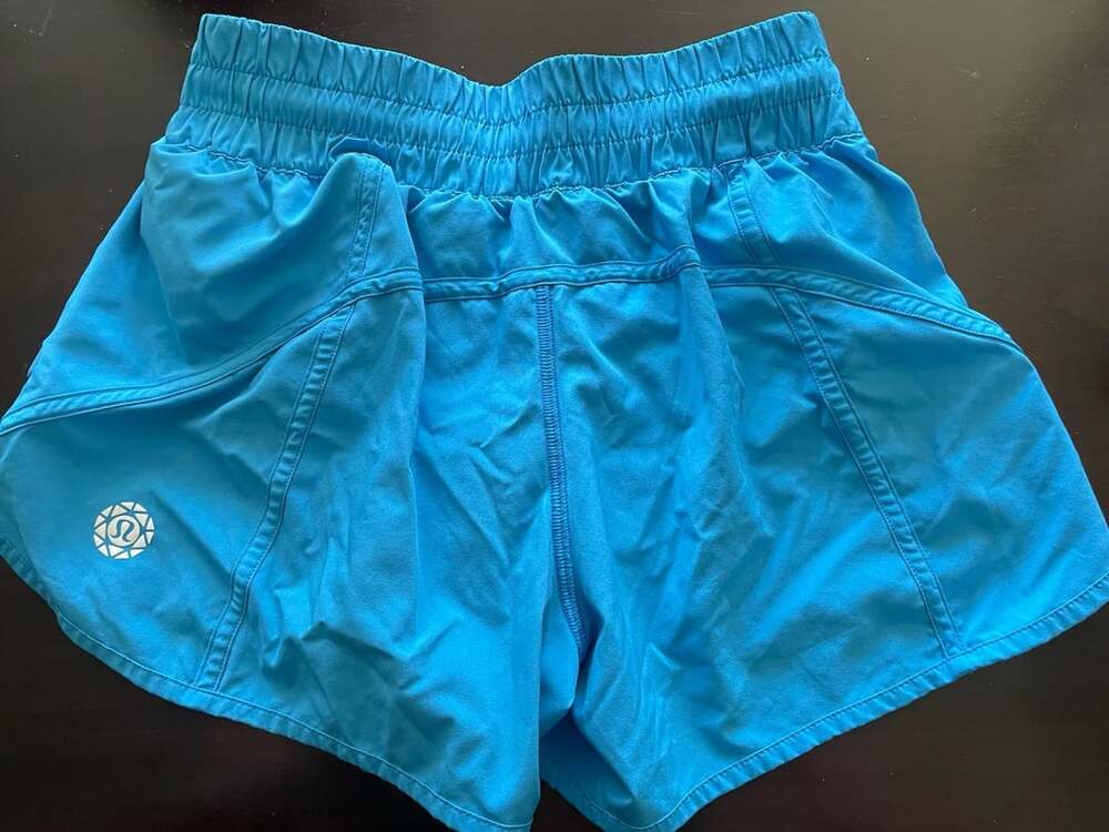Lululemon Hotty Hot High-Rise Lined Running Shorts in Bright Blue - Picture 2 of 7